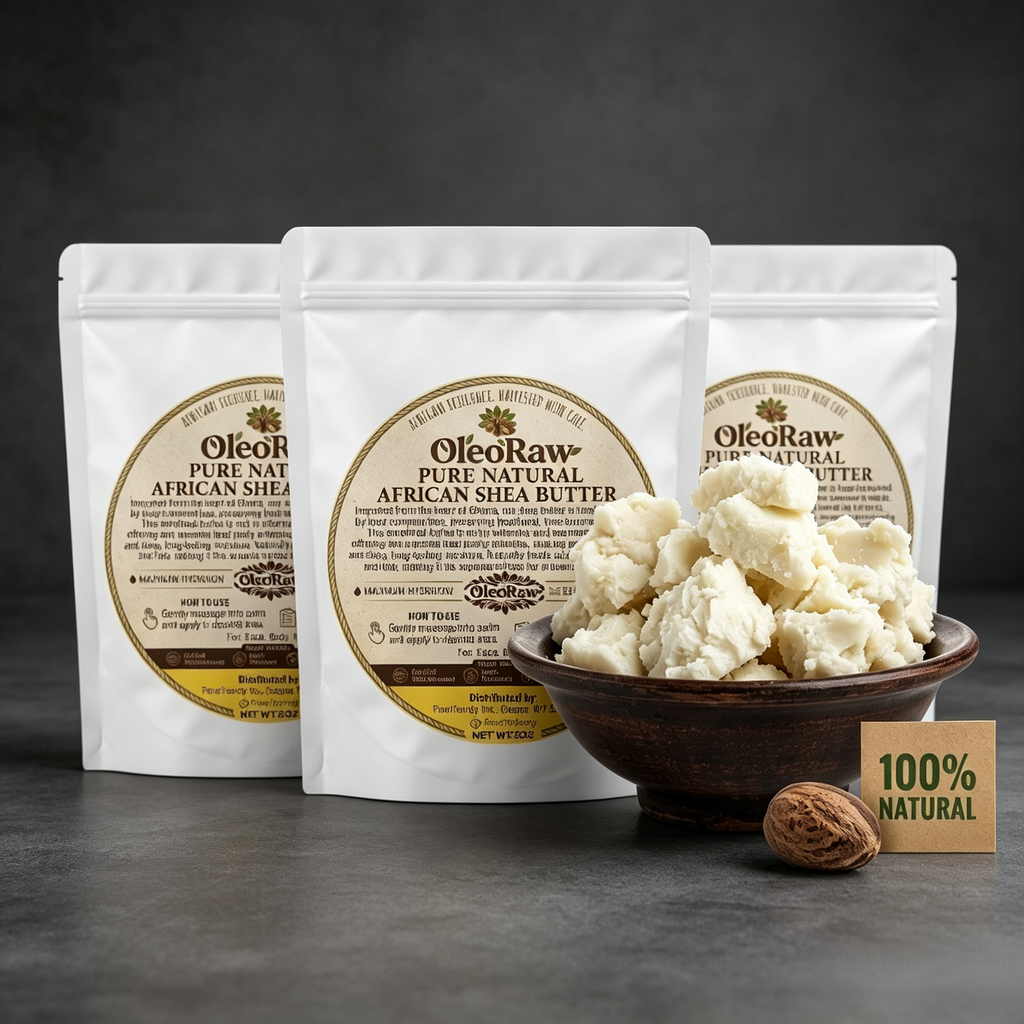 100% Yellow Gold Raw African Shea Butter – Unrefined & Organic – Pure Natural Moisturizer for Skin & Hair (8oz/16oz/32oz)