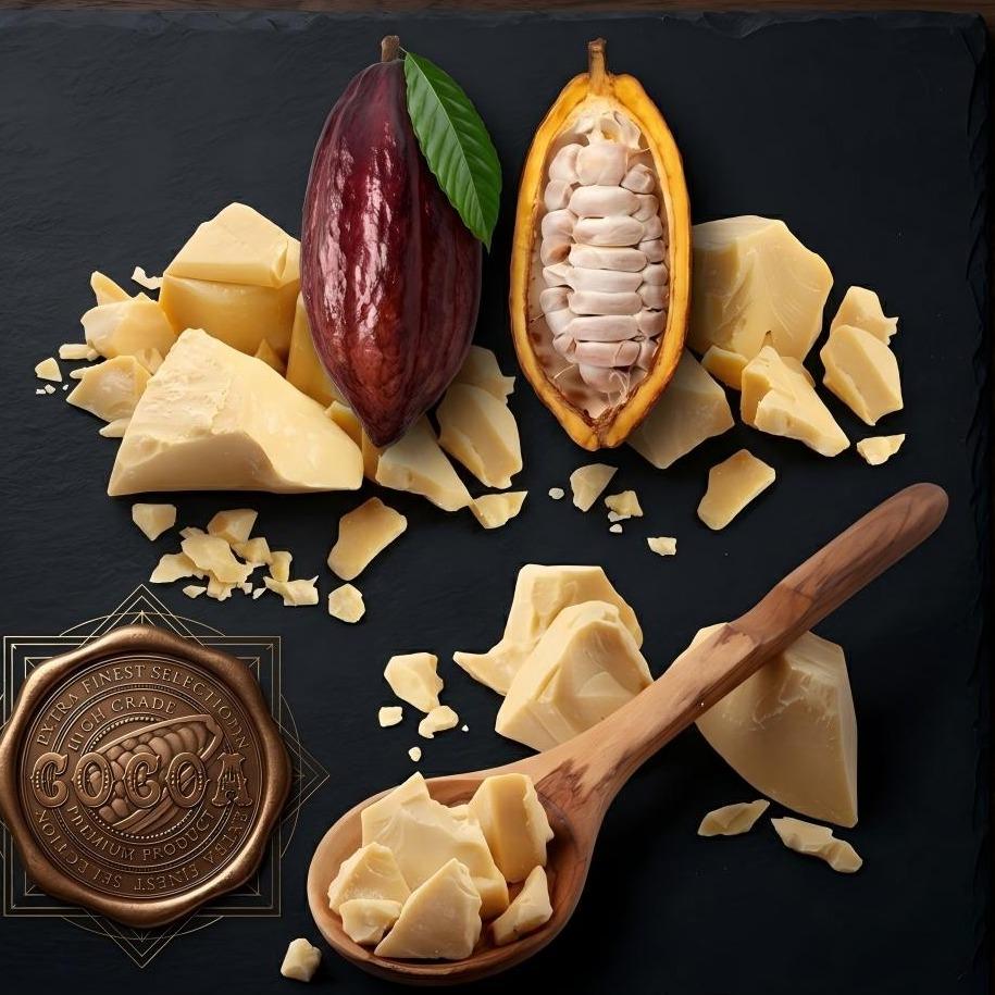 Pure Organic COCOA Cacao Butter – Raw, Unrefined, & Prime Pressed (Food Grade)