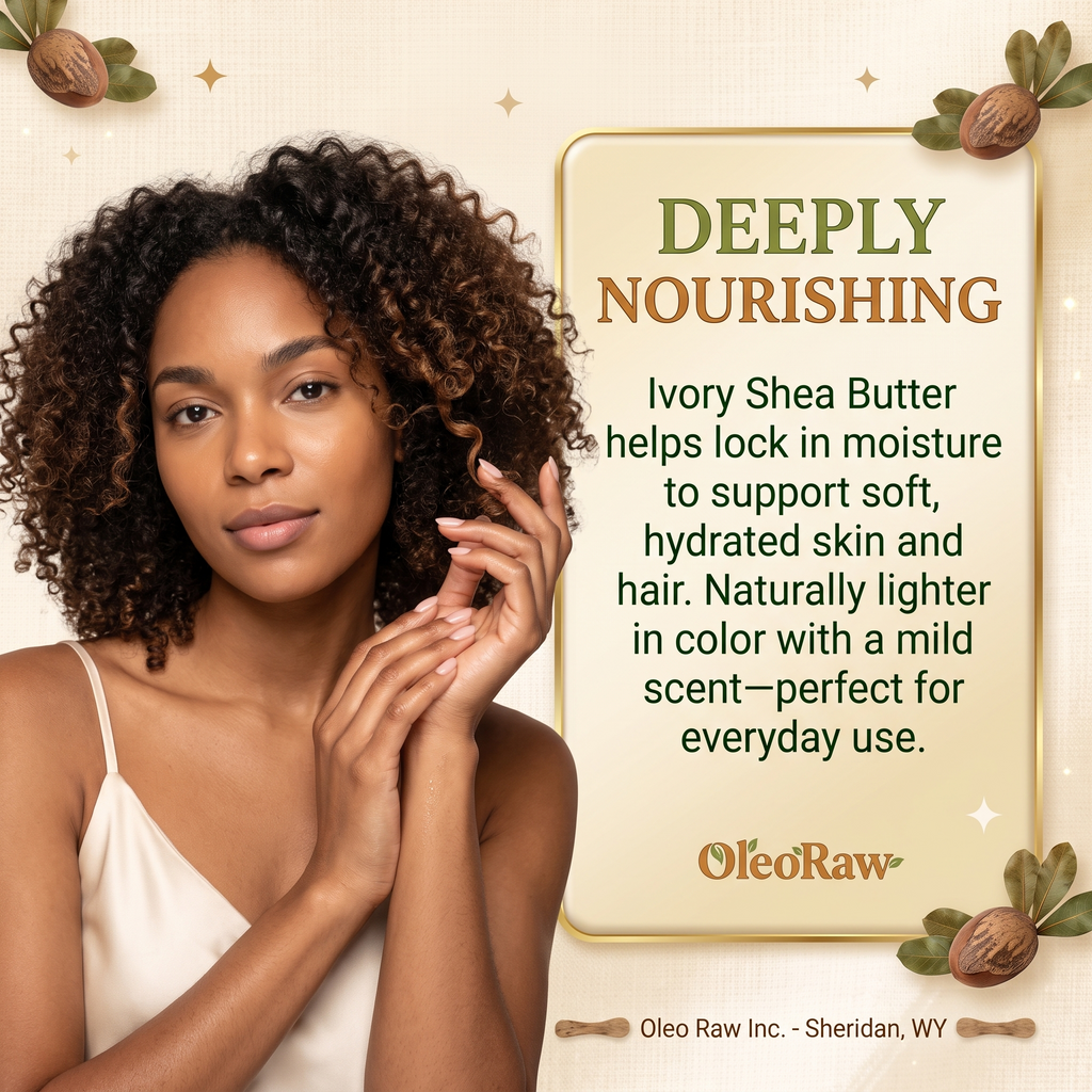 100% Yellow Gold Raw African Shea Butter – Unrefined & Organic – Pure Natural Moisturizer for Skin & Hair (8oz/16oz/32oz)