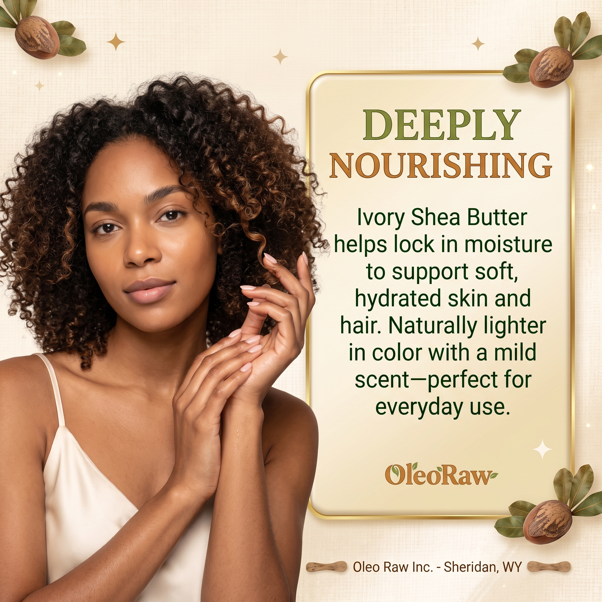 100% Yellow Gold Raw African Shea Butter – Unrefined & Organic – Pure Natural Moisturizer for Skin & Hair (8oz/16oz/32oz)