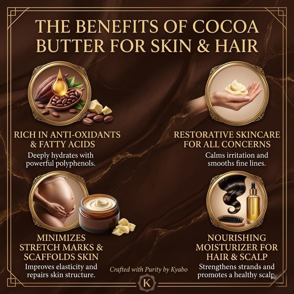 Pure Organic COCOA Cacao Butter – Raw, Unrefined, & Prime Pressed (Food Grade)